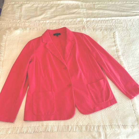Talbots Blazer Jacket Warm Pink Casual Unlined Ponte Knit Plus size 2X - Picture 9 of 16